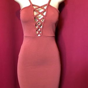 BURGUNDY DRESS